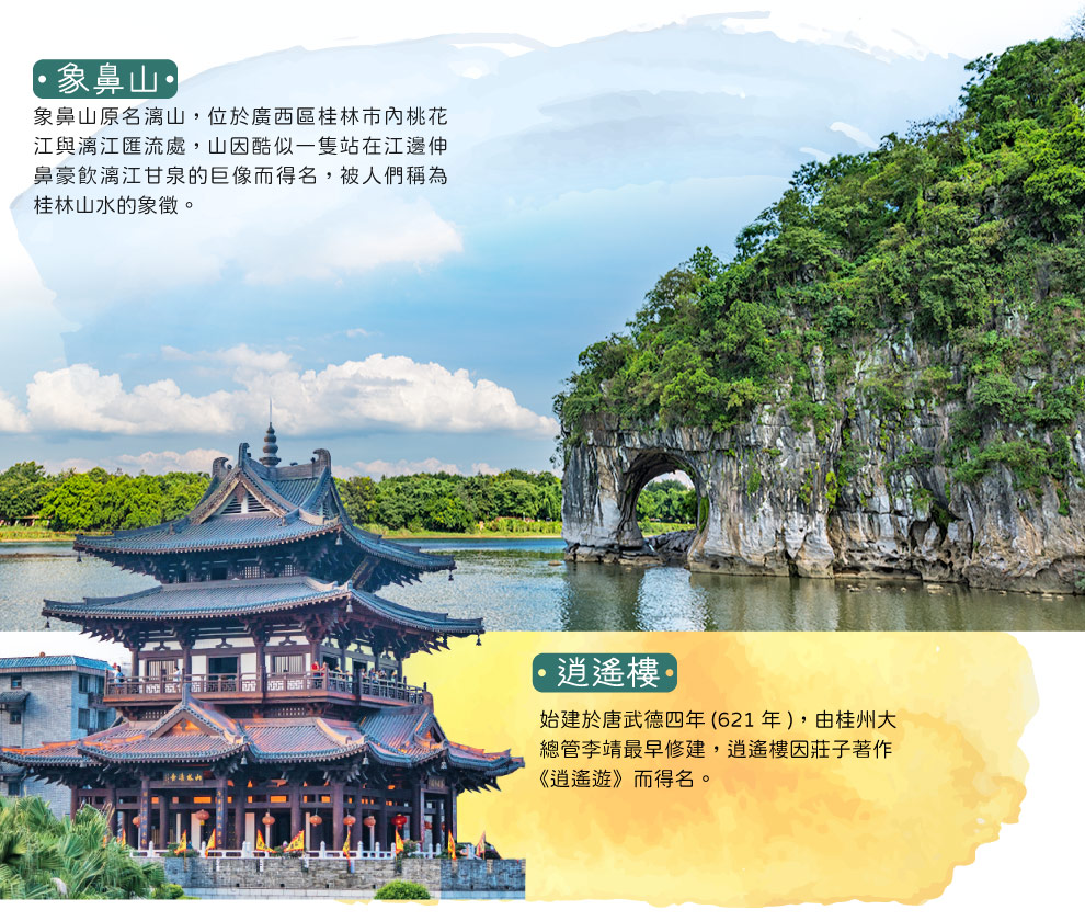 桂林象鼻山逍遙樓